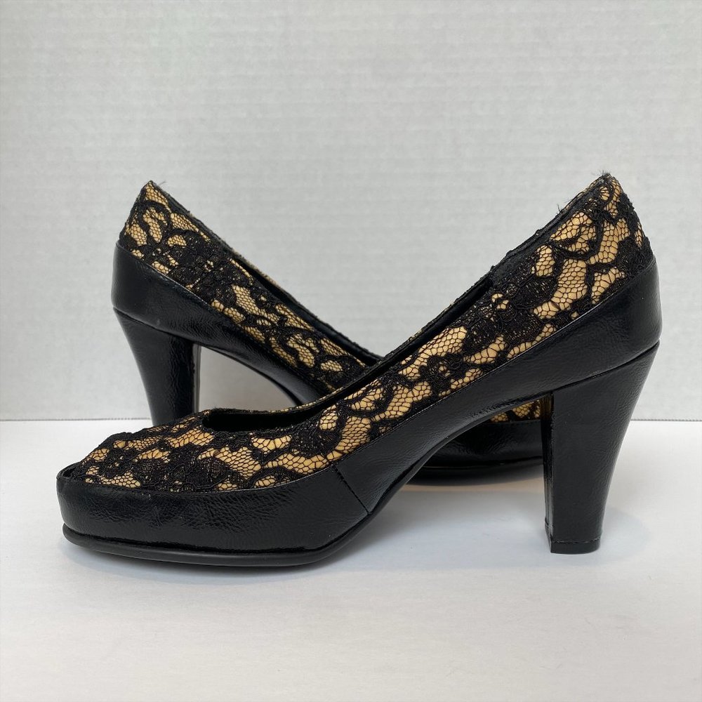 A2 By Aerosoles Peep Toe Dress Shoe Pumps Size 9